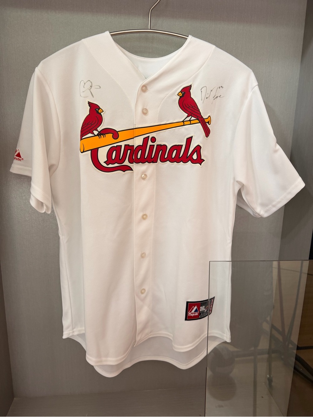 St. Louis Cardinals White Baseball Jersey with Red & Yellow Logo